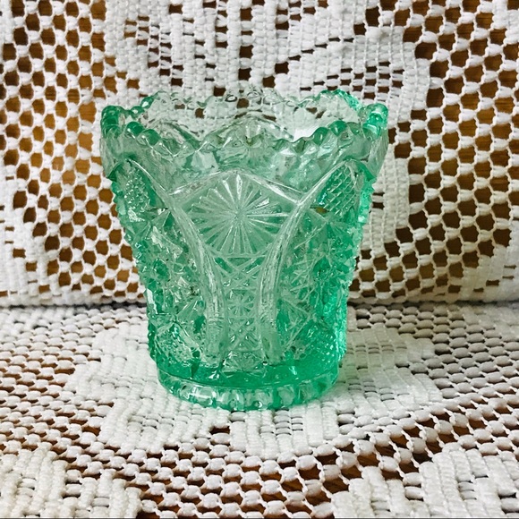 Vintage Other - ‼️DONATING SOON‼️Imperial Glass Daisy & Button Sawtooth Edge Toothpick Holders
